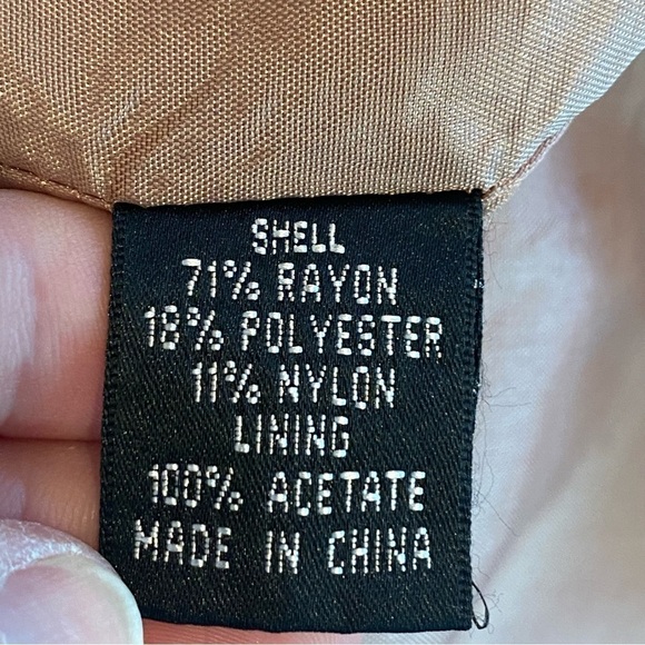 Adrianna Papell Gold Champagne Beaded Cocktail Party Dress Size 4 - Picture 8 of 10